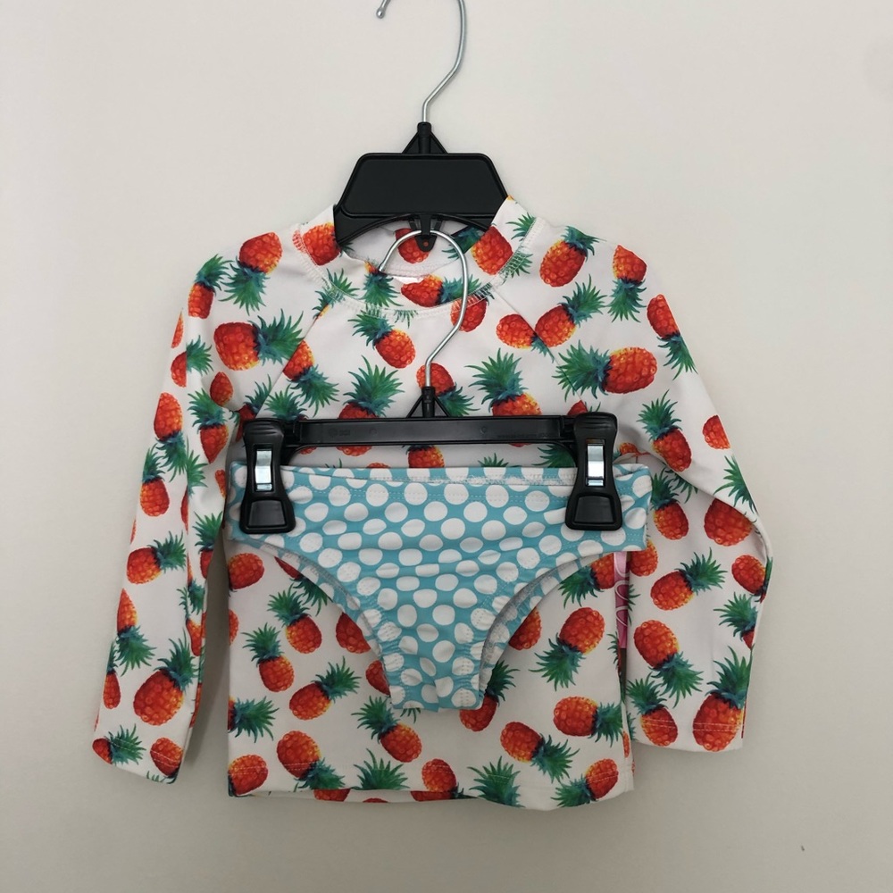 NWT Sol Swim Pineapple Two Piece